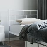 vidaXL Hoofdbord 80 cm metaal wit