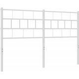 vidaXL Kopfteil Metall Weiß 140 cm