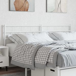 vidaXL Kopfteil Metall Weiß 160 cm