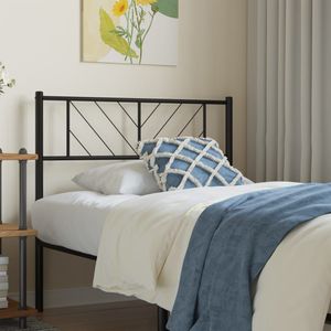 vidaXL Hoofdbord 107 cm metaal zwart