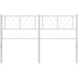 vidaXL Hoofdbord 140 cm metaal wit