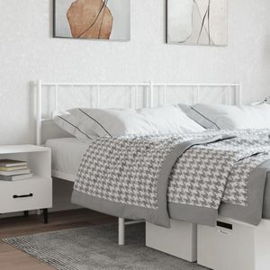 vidaXL Hoofdbord 160 cm metaal wit
