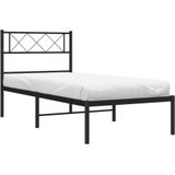 vidaXL - Bedframe - met - hoofdbord - metaal - zwartx200 - cm