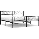 Vidaxl - Metallbett ohne Matratze mit Fußteil Schwarz 180x200 cm