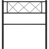 vidaXL - Hoofdbord - cm - metaal - zwart