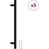 vidaXL - Handvatten - 5 - st - 192 - mm - roestvrij - staal - zwart