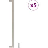 vidaXL Handvatten 5 st 320 mm roestvrij staal zilverkleurig