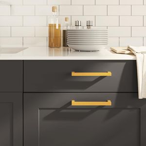 vidaXL - Handvatten - 10 - st - 160 - mm - roestvrij - staal - goudkleurig