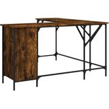 vidaXL - Bureau - 141x141x75 - cm - bewerkt - hout - gerookt - eikenkleurig