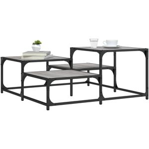 vidaXL Couchtisch Grau Sonoma 87,5x87,5x40 cm Holzwerkstoff