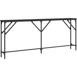 vidaXL - Wandtafel - Zwart - Bewerkt Hout - 180x23x75 cm