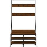 vidaXL-Kledingrek-met-schoenenrek-100x40x184-cm-bruineikenkleurig