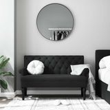 vidaXL Sitzbank mit Rückenlehne Schwarz 120x62x75,5 cm Stoff