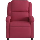 Fauteuil verstelbaar fluweel wijnrood