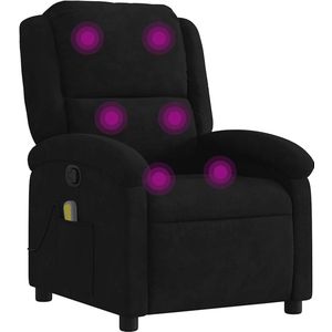 vidaXL - Massagestoel - Verstelbaar - Fluweel - Zwart