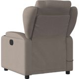 vidaXL Massagestoel verstelbaar stof taupe