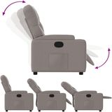vidaXL Fauteuil verstelbaar stof taupe