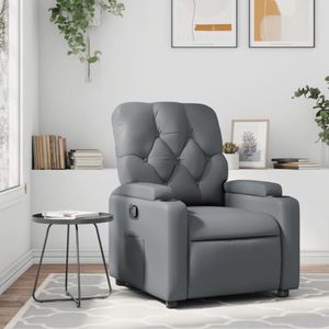 vidaXL Relaxsessel Grau Kunstleder