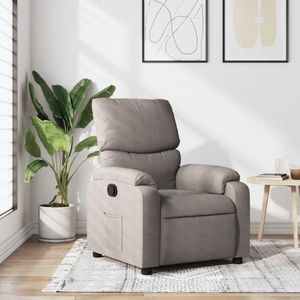 vidaXL Fauteuil verstelbaar stof taupe