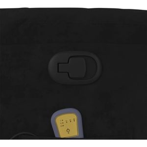 vidaXL - Massagestoel - Verstelbaar - Fluweel - Zwart