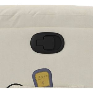 vidaXL - Massagestoel - Fluweel - Crèmekleurig - Verstelbaar Met Massagefunctie