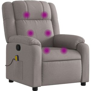 vidaXL - Massagestoel - Verstelbaar - Stof - Taupe