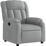 vidaXL Fauteuil verstelbaar stof lichtgrijs