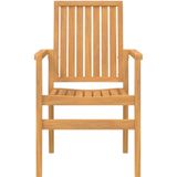 Gartenstühle 8 Stk. Stapelbar 56,5x57,5x91 cm Massivholz Teak vidaXL