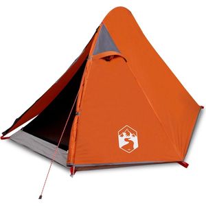 Tent 2-persoons 267x154x117 cm 185T taft grijs en oranje