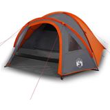 vidaXL-Tent-4-persoons-300x250x132-cm-185T-taft-grijs-en-oranje