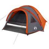 vidaXL-Tent-4-persoons-300x250x132-cm-185T-taft-grijs-en-oranje