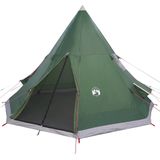 vidaXL Tent 4-persoons 367x367x259 cm 185T taft groen
