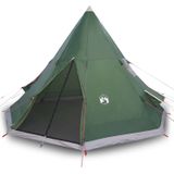 vidaXL Tent 4-persoons 367x367x259 cm 185T taft groen