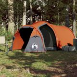 vidaXL-Tent-4-persoons-360x135x105-cm-185T-taft-grijs-en-oranje