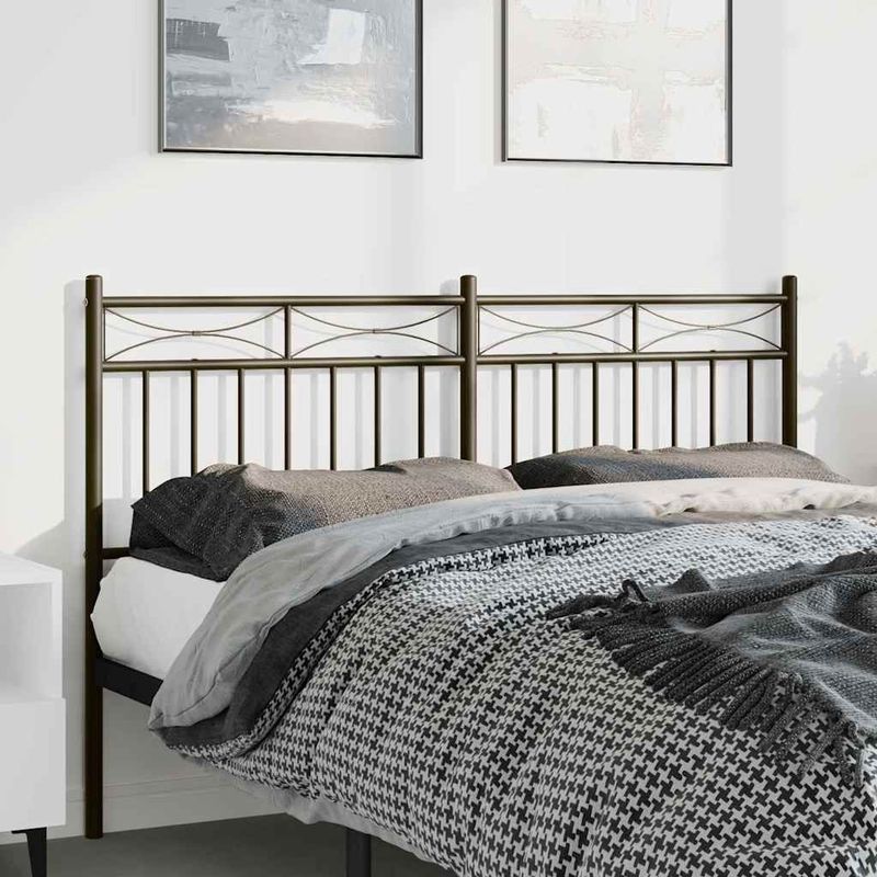 Kopfteil Metall Schwarz 150 cm Vidaxl