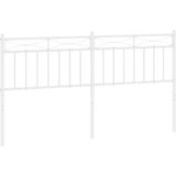 vidaXL - Hoofdbord - 160 - cm - metaal - wit