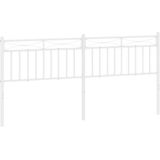 vidaXL Kopfteil Metall Weiß 180 cm