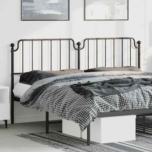 vidaXL Hoofdbord 193 cm metaal zwart