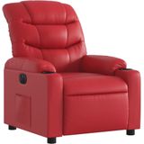 vidaXL Fauteuil verstelbaar elektrisch kunstleer rood