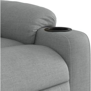 vidaXL Sta-op-massagestoel - Lichtgrijs - Stof - Verstelbaar met Massagefunctie