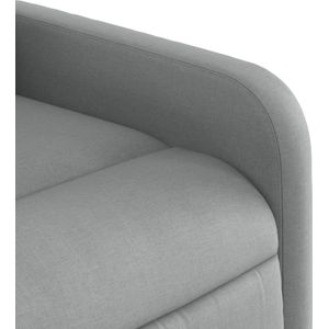 vidaXL - Massagestoel - Lichtgrijs - Stof - Elektrisch Verstelbaar