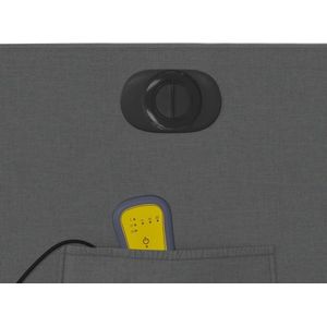 vidaXL - Massagestoel - Donkergrijs - Stof - Elektrisch Verstelbaar