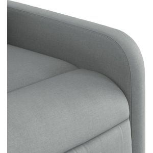 vidaXL Sta-op-massagestoel - Verstelbaar - Lichtgrijs - Stof