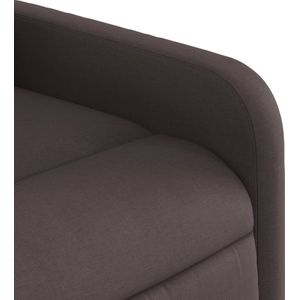 vidaXL Sta-op-massagestoel - Donkerbruin - Stof - Verstelbaar