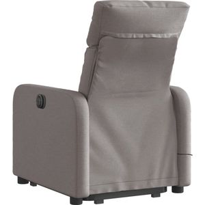 vidaXL Sta-op-massagestoel - Verstelbaar - Stof - Taupe