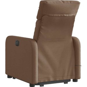 vidaXL Sta-op-Massagestoel - Elektrisch Verstelbaar - Stof - Bruin