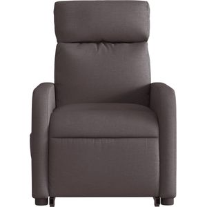vidaXL - Sta-op-massagestoel - Donkerbruin - Stof - Elektrisch Verstelbaar