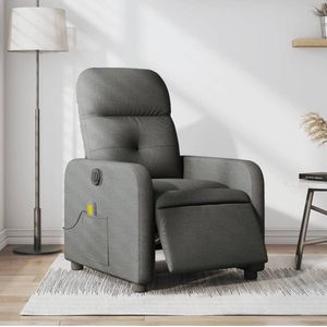vidaXL - Massagestoel - Donkergrijs - Elektrisch Verstelbaar - Stof