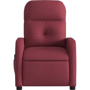 vidaXL - Massagestoel - Elektrisch Verstelbaar - Stof - Wijnrood