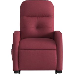 vidaXL Sta-op-massagestoel - Elektrisch Verstelbaar - Stof - Wijnrood